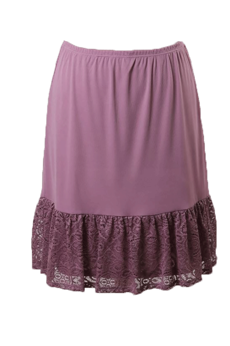 Layered Ruffled Lace Underskirt in Mauve