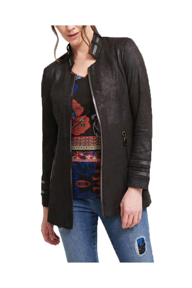 Jacket with Zipper Detail