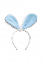 Blue Velour Bunny Ears