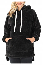 Hooded Faux Fur Pullover