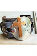 Grit & Grace Distressed Leather Cuff