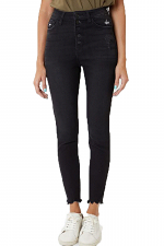 High Rise Super Skinny Jean with Button Front