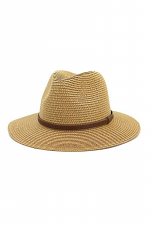 Brown Line Point Panama Hat