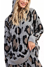Leopard Hoodie Sweater