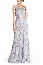 Illusion Sweetheart Lace Gown
