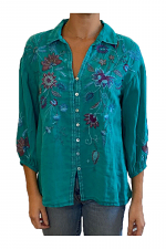 Phoebe Button Front Easy Blouse