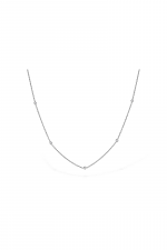 9 Station Double Sided Diamond with Chain Necklace