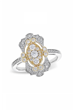Antique Diamond Ring with Yellow & White Gold